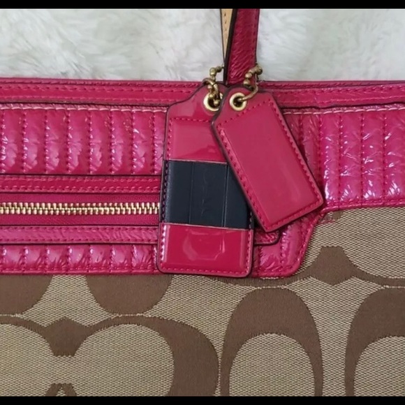 COACH Poppy Signature tote Quilted leather 18676 - Picture 2 of 9